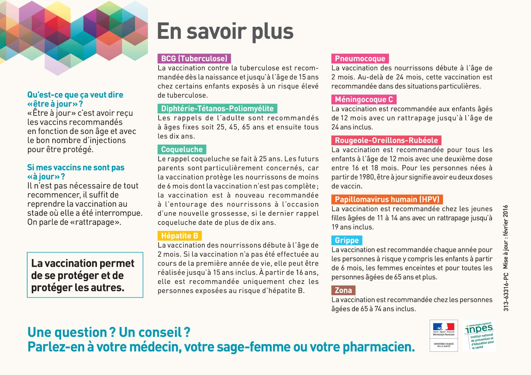 Calendrier des vaccinations p2
