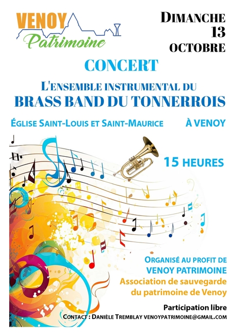 Concert du Brass-Band du Tonnerrois à Venoy le 13 10 2024