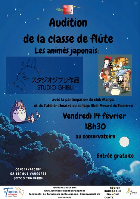 Auditon classes de flûtes et piano 2025